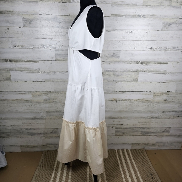 Endless Rose Twist Front Side Cutout Maxi Dress Large Cotton Cottagecore NWT - Picture 4 of 16